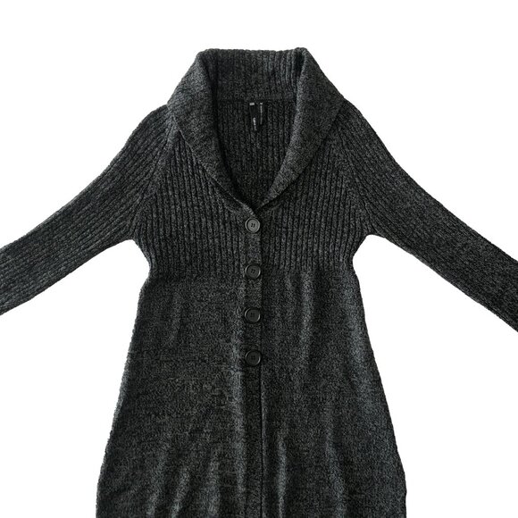 Takeout Womens Size M Gray Buttons Longline Cardigan Sweater - Picture 4 of 8